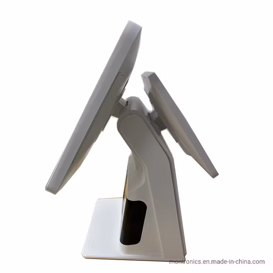 Terminal de point de vente blanc de 15,6 pouces et système de caisse enregistreuse avec balayage infrarouge et affichage client