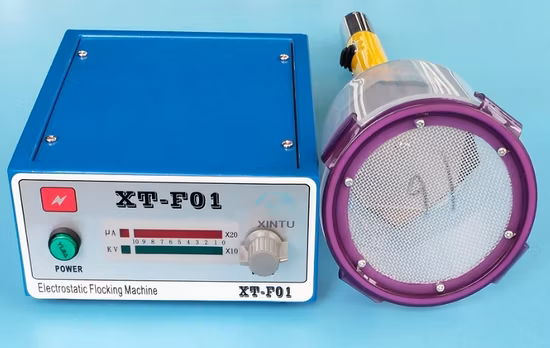 Machine de flocage électrostatique portable pour la taxidermie